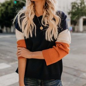 New Kid on the Block - Color Block Sweater